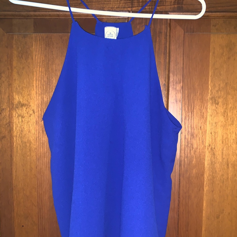 Blue Formal Flow-Style Racerback Top